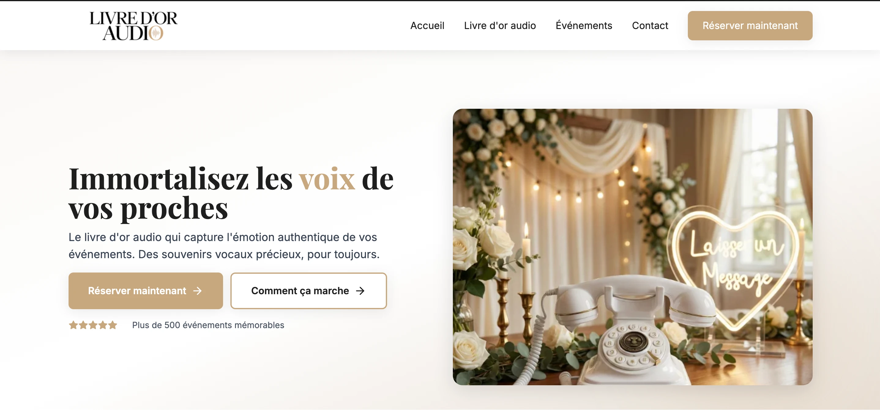 Aperçu du site livre-d-or-audio.com
