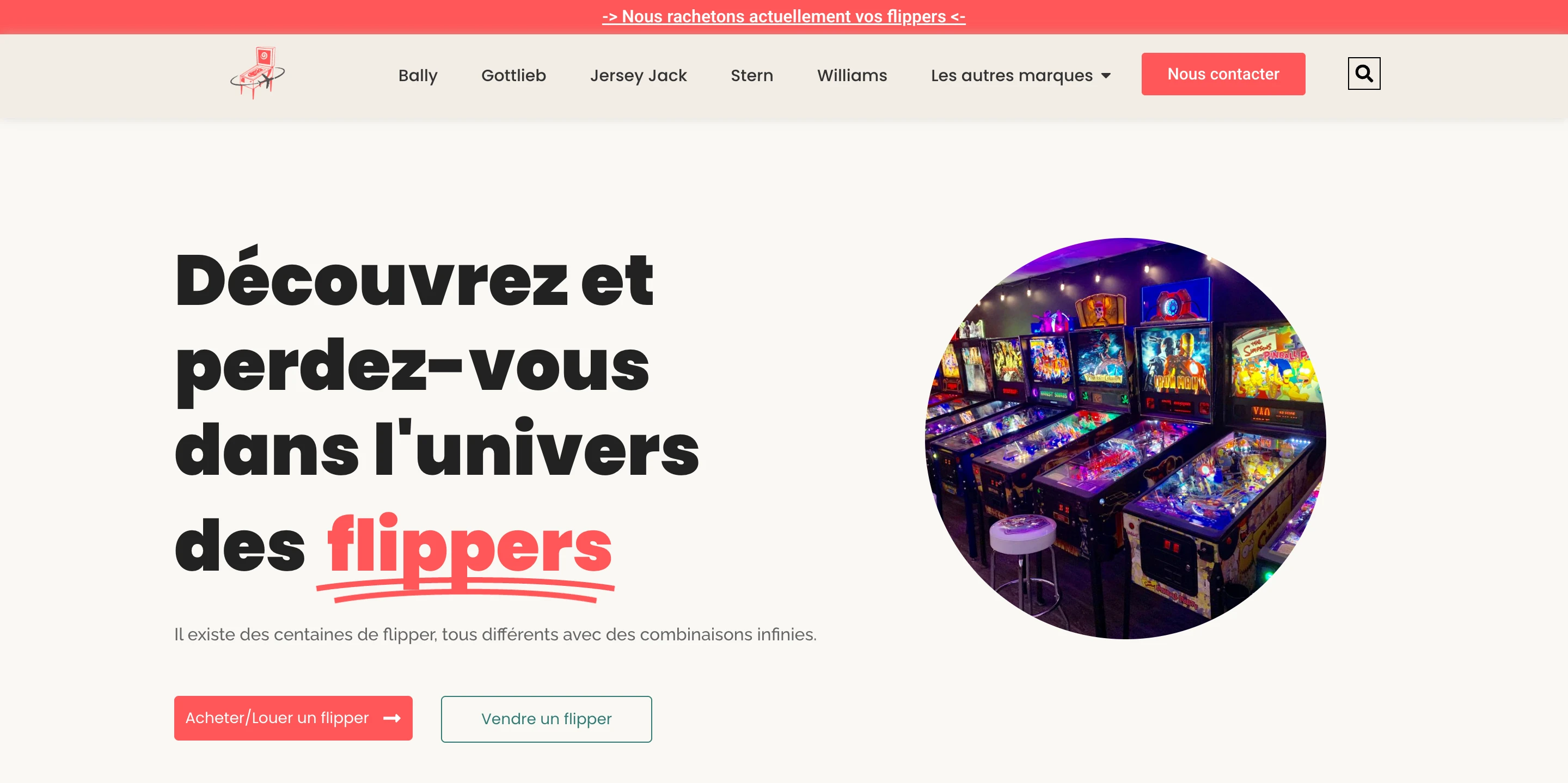 Aperçu du site flipper-world.com
