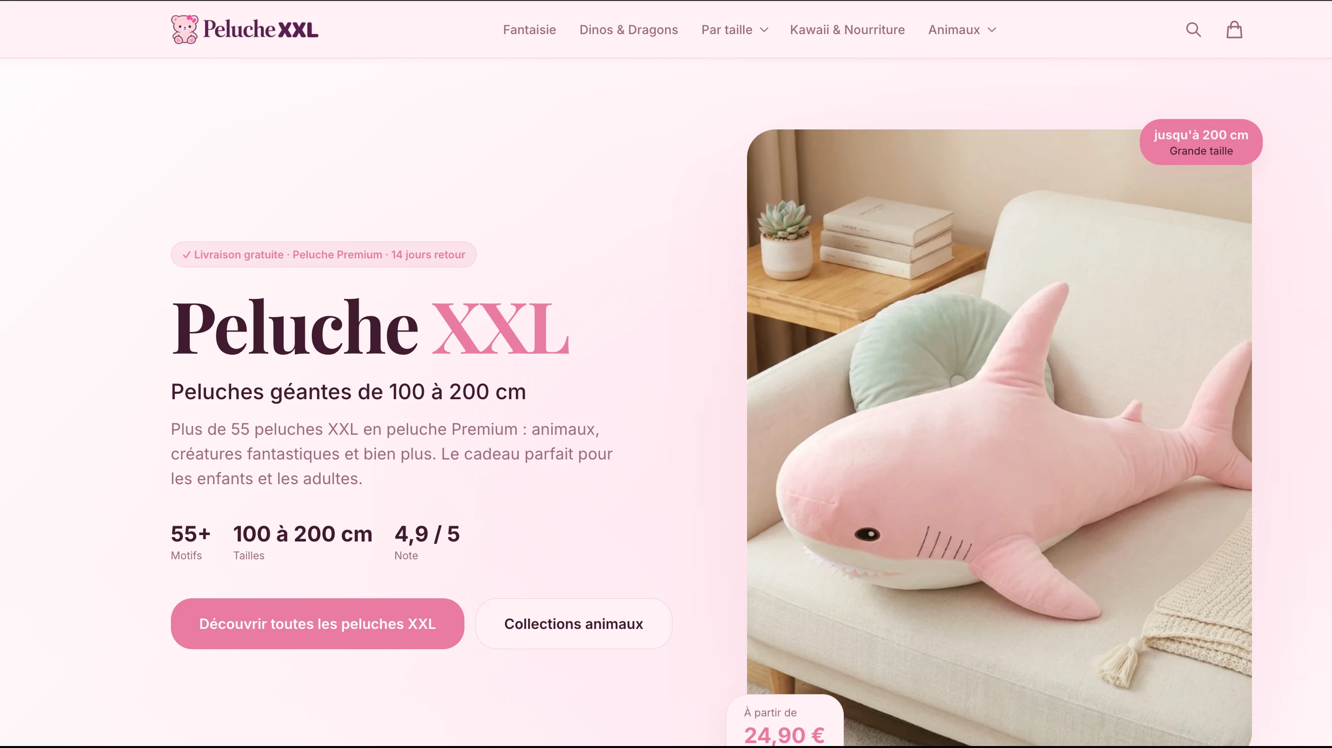 Aperçu du site peluche-xxl.com